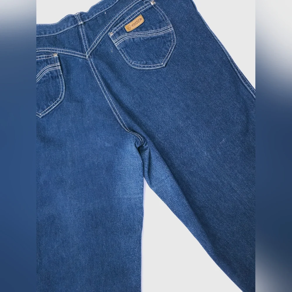 Gitano Vintage 80s Womens High Waisted Denim Jeans Size 38 Short Dark Wash - Picture 11 of 15